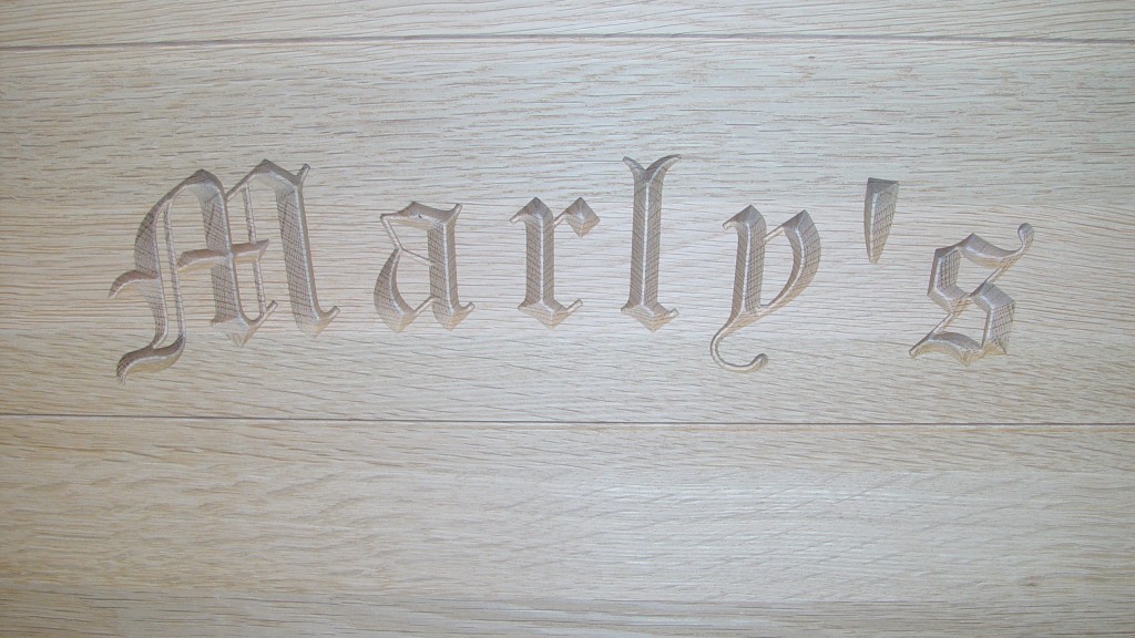 3D Carving and Engraving Oak