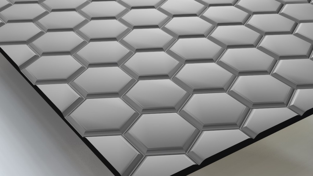 Honeycomb pattern wall panel - www.wavywallpanels.com