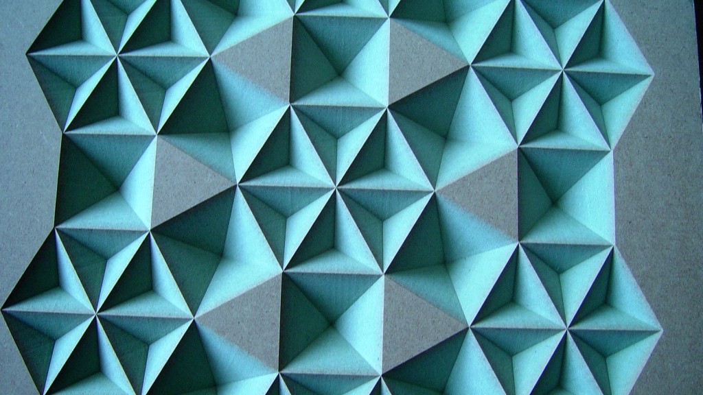 3D machined geometric pattern in MDF