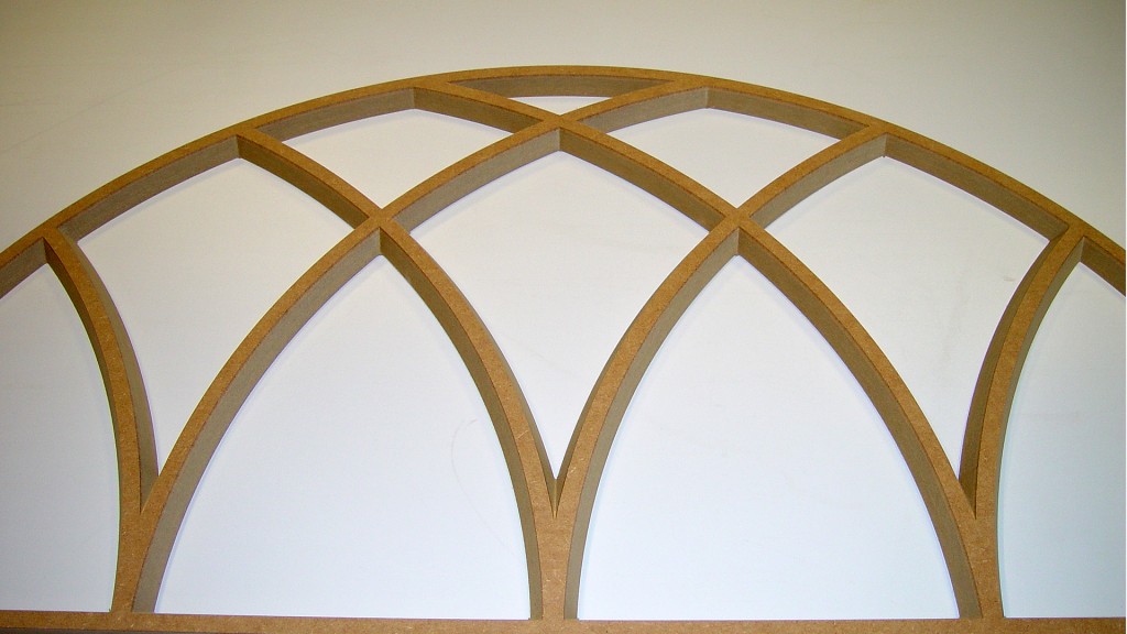 3D chamfered Fanlight in MDF