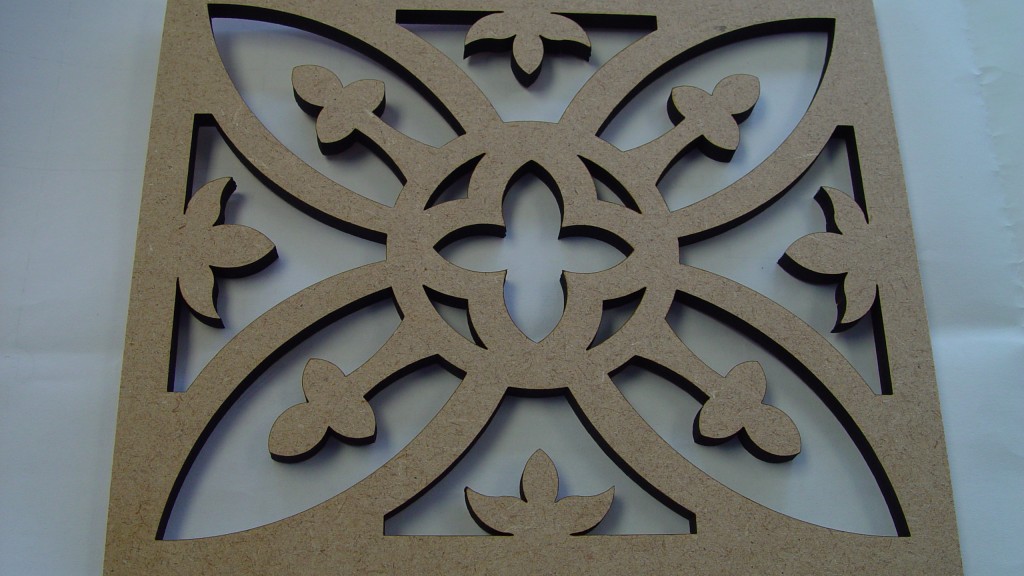 Fretwork laser cut MDF